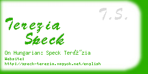 terezia speck business card